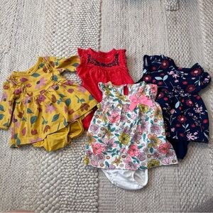 Carter’s Floral and‎ Patterned Baby Dresses Set Bundle